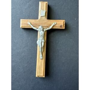 Olive Wood Christian Wall Crucifix Cross | 4.75" Handcrafted in Bethlehem New